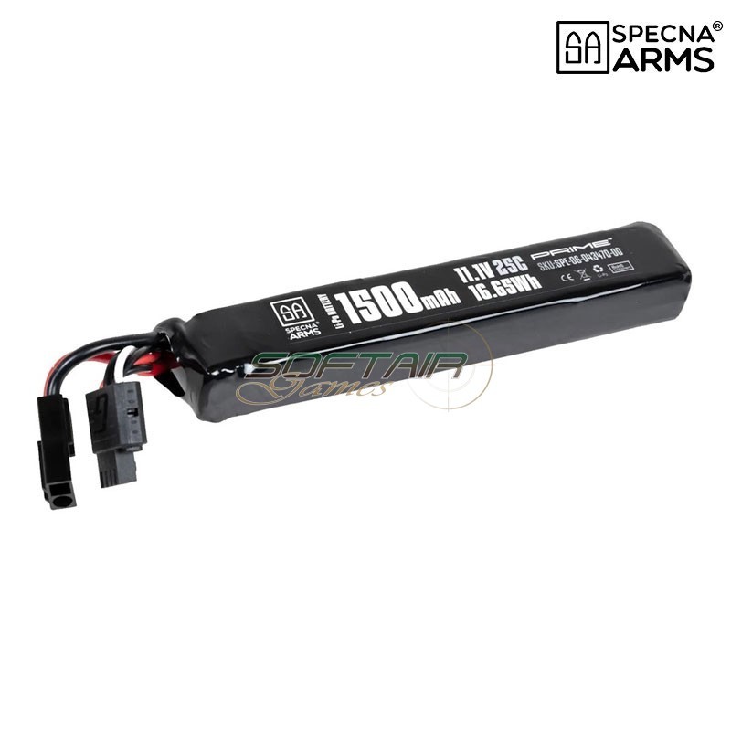 Li-Po Battery 11.1V 1500mAh 25C Stick Mini Tamiya Mini G-Tech Specna Arms (SPE-06-043470)