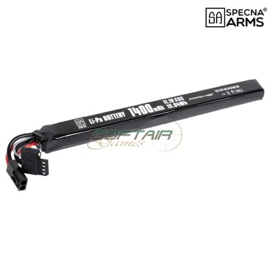 Li-Po Battery 11.1V 1400mAh 25C AK Stick Mini Tamiya Mini G-Tech Specna Arms (SPE-06-043480)