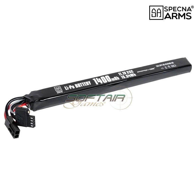 Li-Po Battery 11.1V 1400mAh 25C AK Stick Mini Tamiya Mini G-Tech Specna Arms (SPE-06-043480)