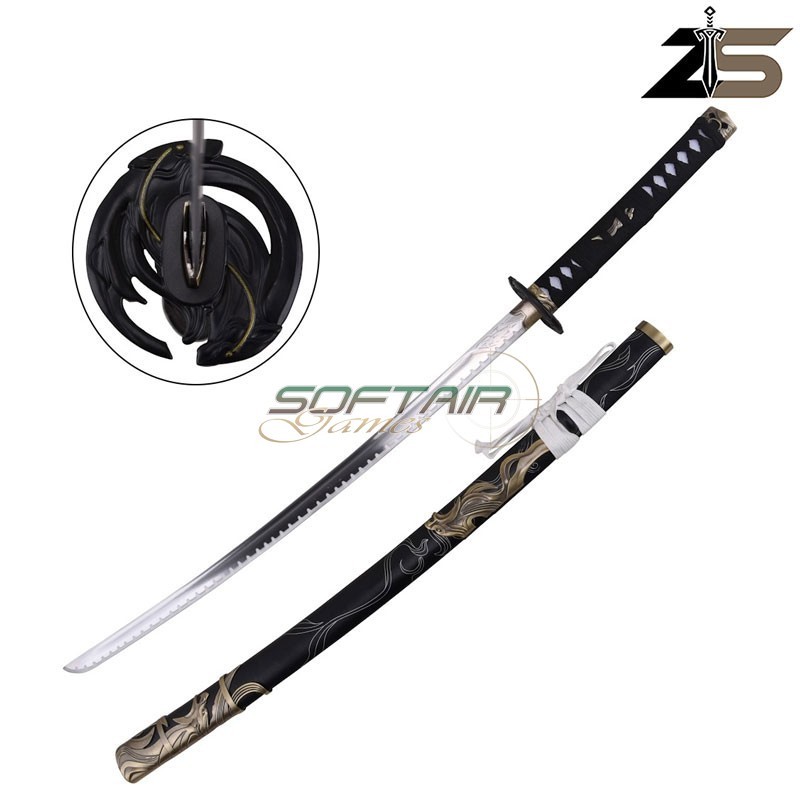 Katana Ornamentale Ispirata alla Katana Twin Wolves Serie Ghost of Yotei ZSwords (ZS757)