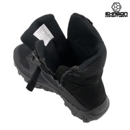 Tactical Boots BLACK Leather and Oxford Fabric Exagon (EX-BTB)