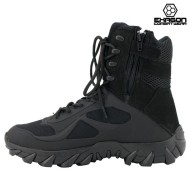Anfibio NERO in Pelle e Tessuto Oxford Exagon (EX-BTB)