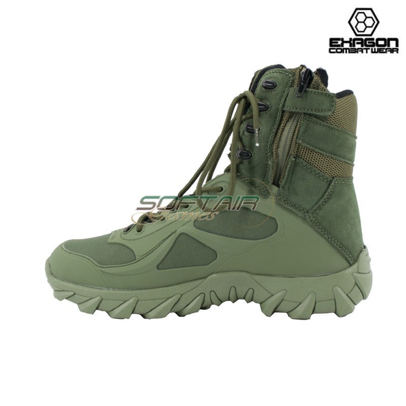 Anfibio VERDE in Pelle e Tessuto Oxford Exagon (EX-BTG)