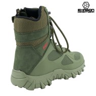 Tactical Boots GREEN Leather and Oxford Fabric Exagon (EX-BTG)