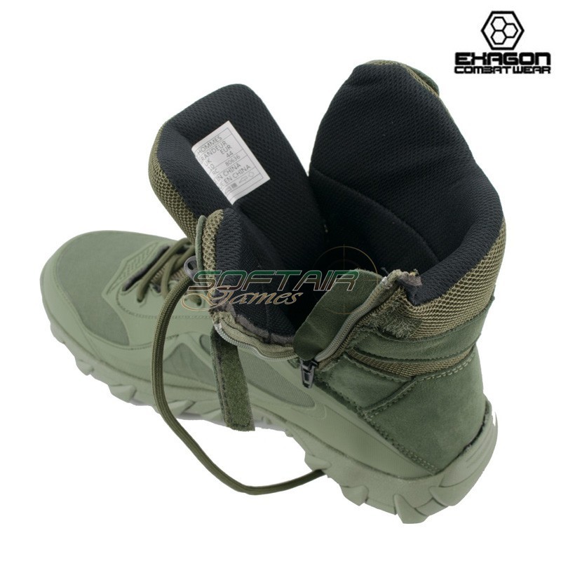Anfibio VERDE in Pelle e Tessuto Oxford Exagon (EX-BTG)