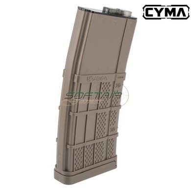 Caricatore Lancer L5AWM 5.56 Mid-Cap 190 Colpi Tan CYMA (M278AT)
