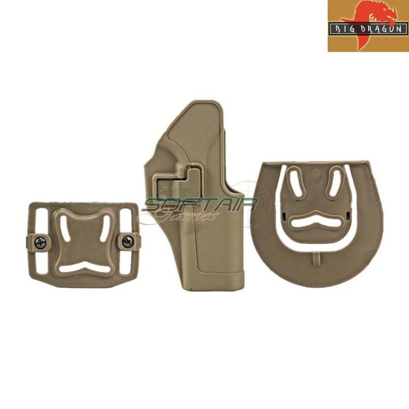 Fondina Rigida Cqc Glock Dark Earth Big Dragon (bd2234de)