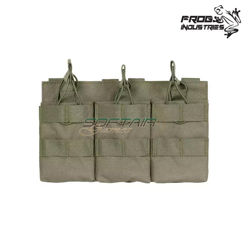 Tasca Tripla Open Top 7.62 Caricatori RANGER GREEN Frog Industries® (FI-51613110-RG)