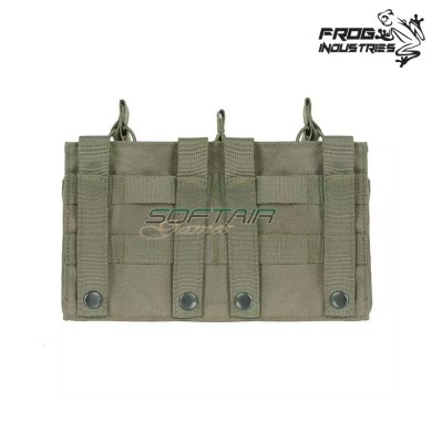 Triple Open Top 7.62 Magazines Pouch RANGER GREEN Frog Industries® (FI-51613110-RG)