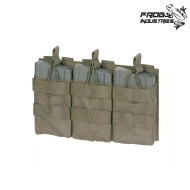 Triple Open Top 7.62 Magazines Pouch RANGER GREEN Frog Industries® (FI-51613110-RG)