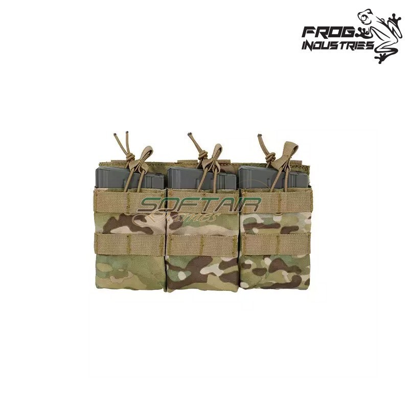 Triple Open Top 7.62 Magazines Pouch MULTICAM Frog Industries® (FI-51613110-MC)
