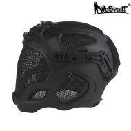 W23 Helmet with Metal Mesh Black WoSport (WO-HL107)