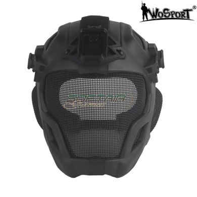 Elmetto W23 con Rete Metallica Nero WoSport (WO-HL107)