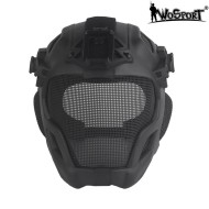 W23 Helmet with Metal Mesh Black WoSport (WO-HL107)