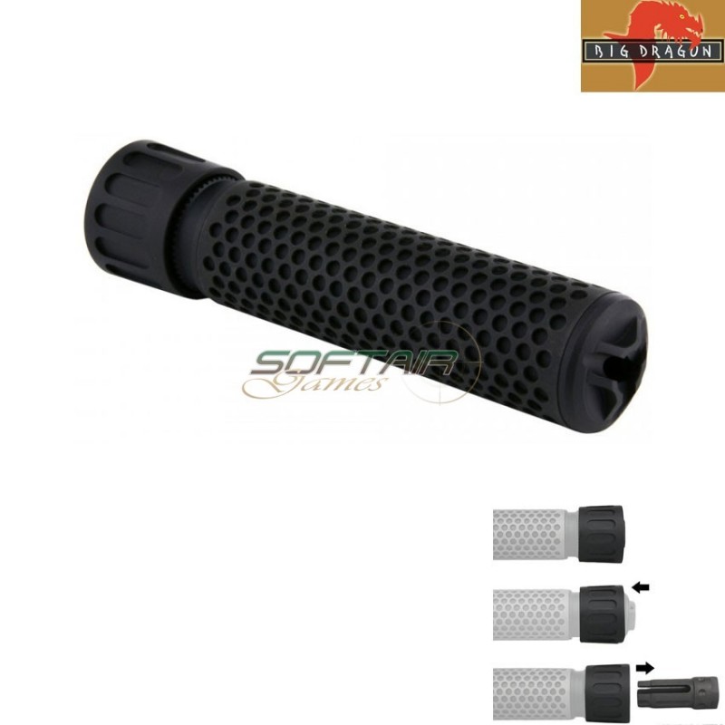 Silencer Black Quick Detach Supressor Qdc/long Big Dragon (bd0542bk)