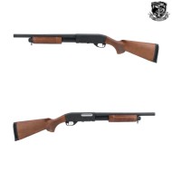 ST870 Pump Action Shotgun Real Wood Black S&T (S&TM870)