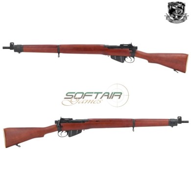 Lee Enfield No.4 MKI Bolt Action Rifle Real Wood S&T (S&TLENBRW)