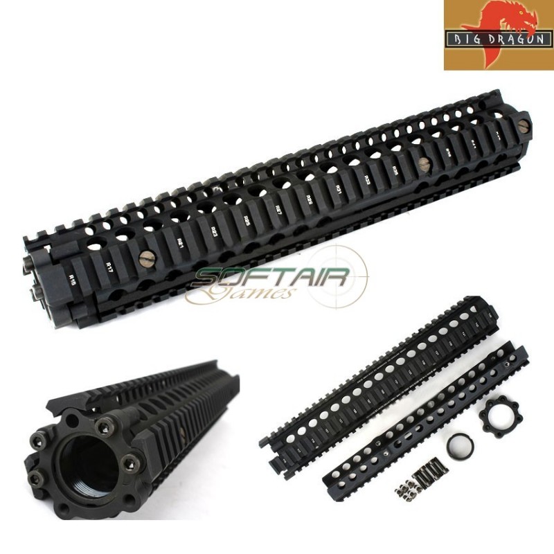 Ris Cnc Dd Mk18 Style 12" Rail Black Big Dragon (bd3747)