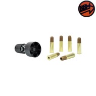 Bruni Speed Loader con 6 Bossoli per Revolver Calibro 4,5mm (BR-4700)