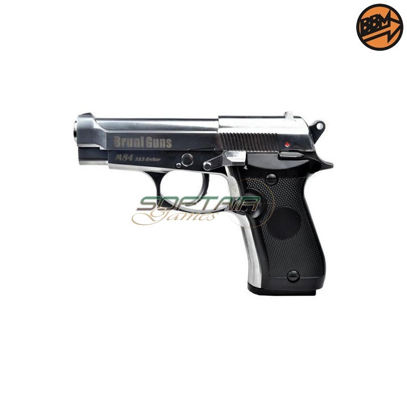 CO2 Pistol 4.5mm Caliber Silver C.N.811 M84 Bruni (BR-323MS)