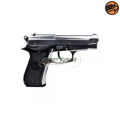 CO2 Pistol 4.5mm Caliber Silver C.N.811 M84 Bruni (BR-323MS)