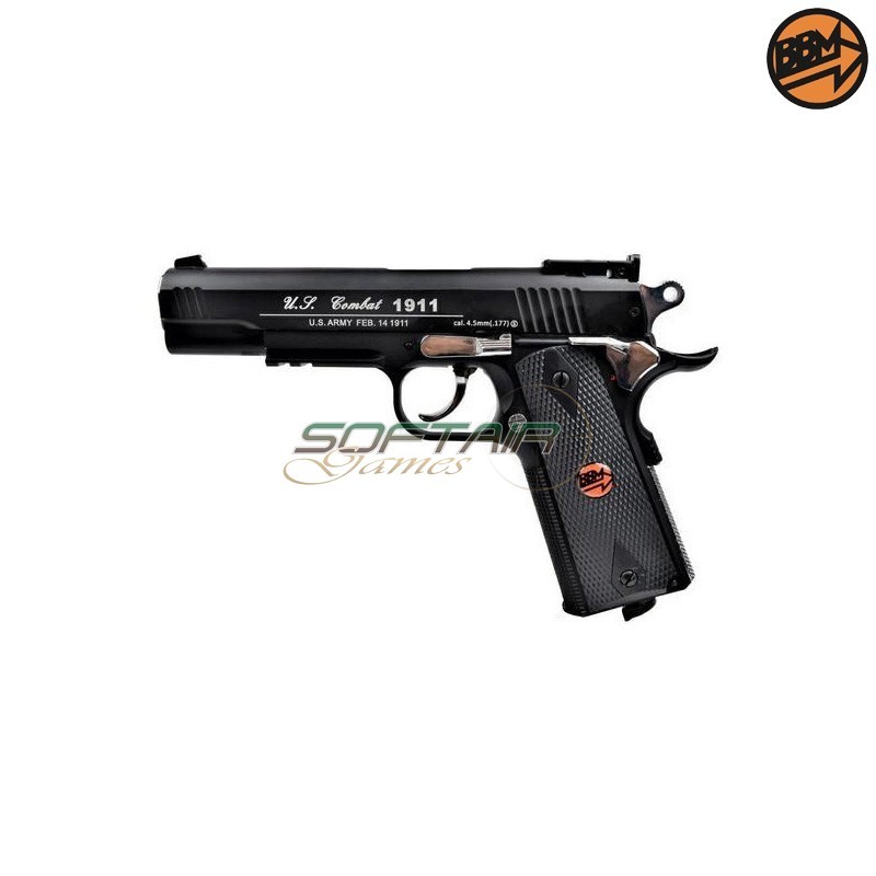 CO2 Semi-Blowback Pistol 4.5mm Caliber C.N.816 U.S. COMBAT Bruni (BR-601MP)