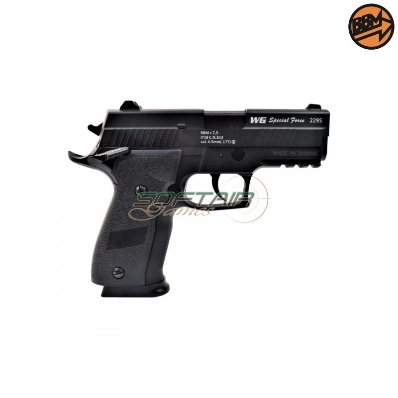 CO2 Blowback Pistol 4.5mm Caliber C.N.813 Special Force 229S Bruni (BR-116MP)
