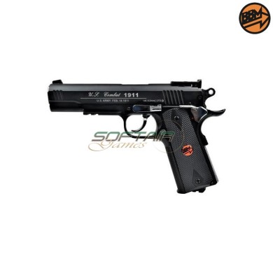 CO2 Semi-Blowback Pistol 4.5mm Caliber C.N.816 U.S. COMBAT Bruni (BR-601MB)