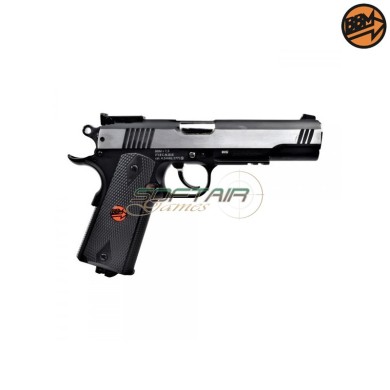 CO2 Semi-Blowback Pistol 4.5mm Caliber Silver C.N.816 U.S. COMBAT Bruni (BR-601MS)