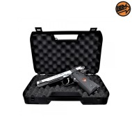 CO2 Semi-Blowback Pistol 4.5mm Caliber Silver C.N.816 U.S. COMBAT Bruni (BR-601MS)