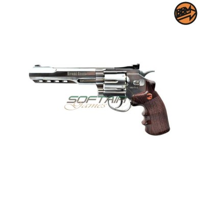 Revolver 6" Co2 Caliber 4.5mm Full Metal Silver C.N.821 Bruni (BR-702S)