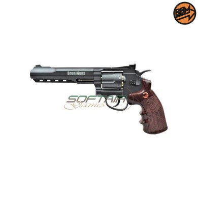 Revolver 6" Co2 Caliber 4.5mm Full Metal Black C.N.821 Bruni (BR-702B)