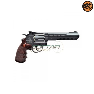 Revolver 6" Co2 Caliber 4.5mm Full Metal Black C.N.821 Bruni (BR-702B)