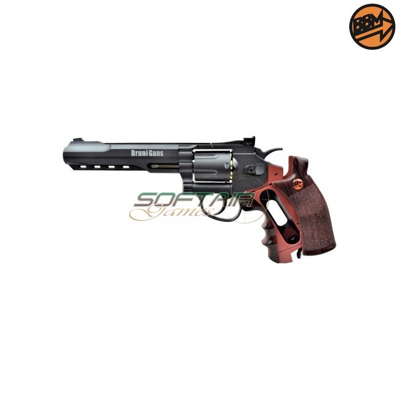 Revolver 6" Co2 Caliber 4.5mm Full Metal Black C.N.821 Bruni (BR-702B)
