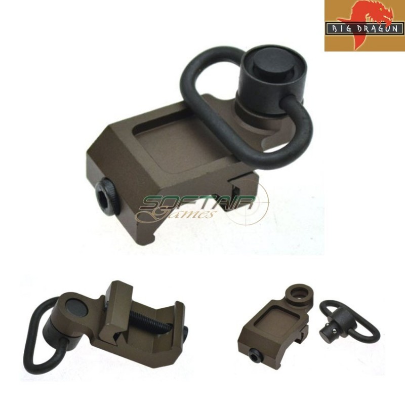 Dd Style Rail Sling Mount Qd Offset Dark Earth Big Dragon (bd0882de)