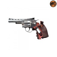 Revolver 4" Co2 Caliber 4.5mm Full Metal Silver C.N.820 Bruni (BR-701S)