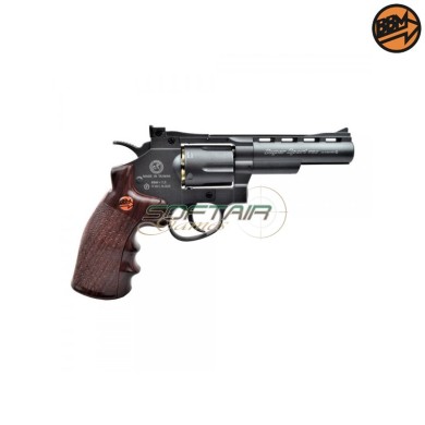 Revolver 4" Co2 Caliber 4.5mm Full Metal Black C.N.820 Bruni (BR-701B)