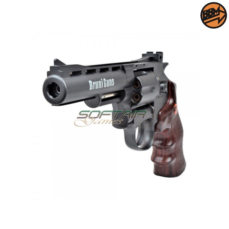 Revolver 4" Co2 Calibro 4.5mm Full Metal Nera C.N.820 Bruni (BR-701B)