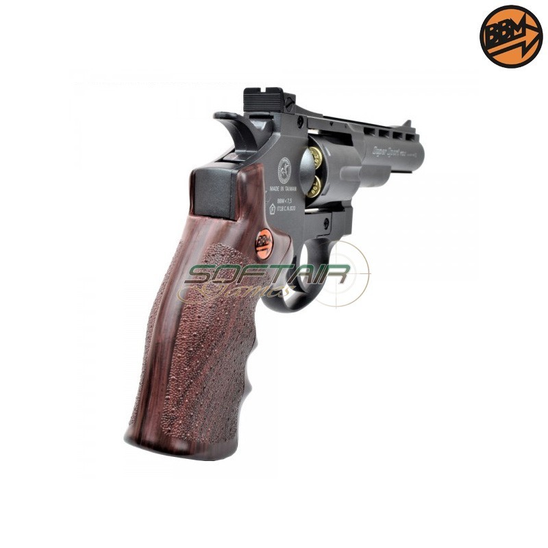 Revolver 4" Co2 Calibro 4.5mm Full Metal Nera C.N.820 Bruni (BR-701B)