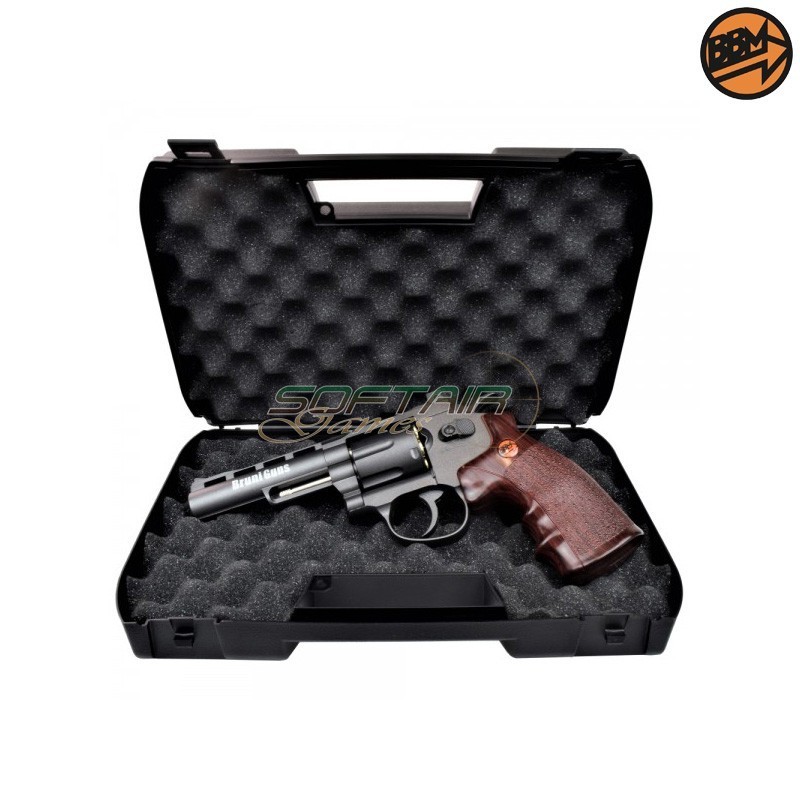 Revolver 4" Co2 Caliber 4.5mm Full Metal Black C.N.820 Bruni (BR-701B)