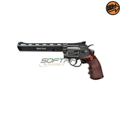 Revolver 8" Co2 Calibro 4.5mm Full Metal Nera C.N.822 Bruni (BR-703B)