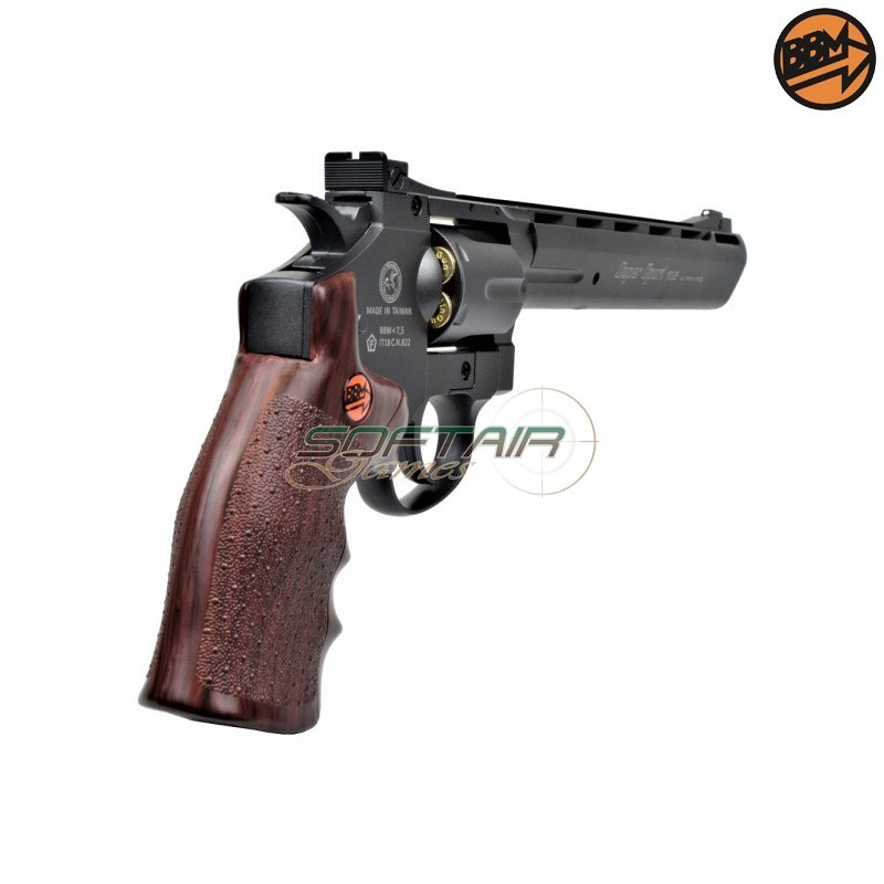 Revolver 8" Co2 Calibro 4.5mm Full Metal Nera C.N.822 Bruni (BR-703B)