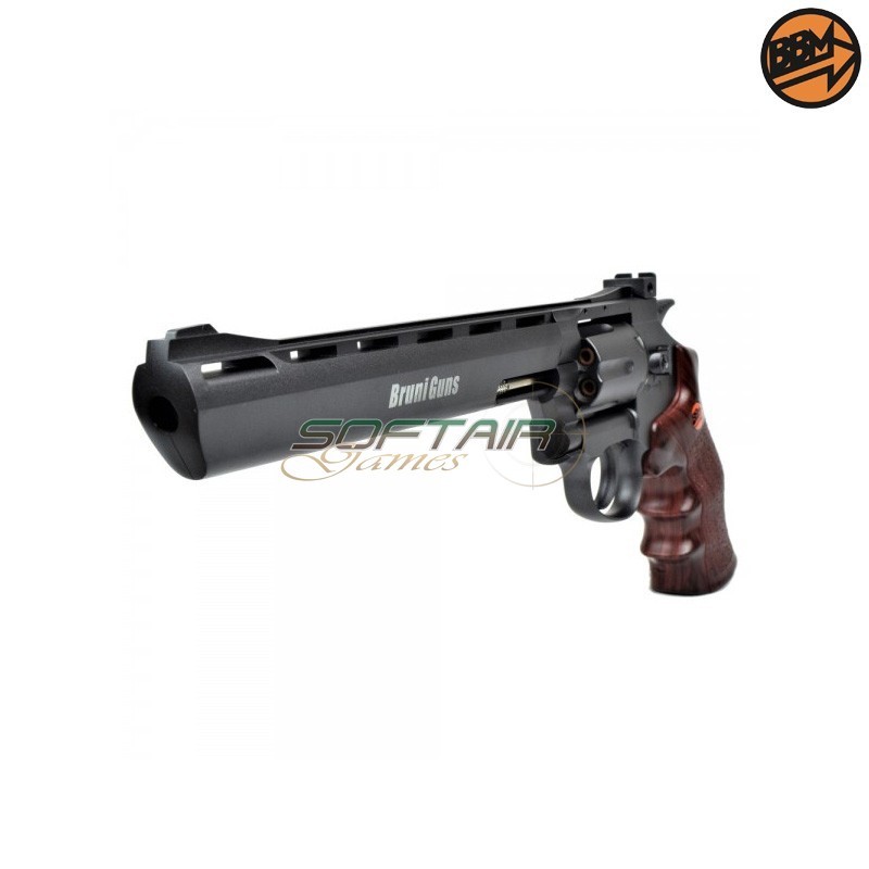 Revolver 8" Co2 Caliber 4.5mm Full Metal Black C.N.822 Bruni (BR-703B)