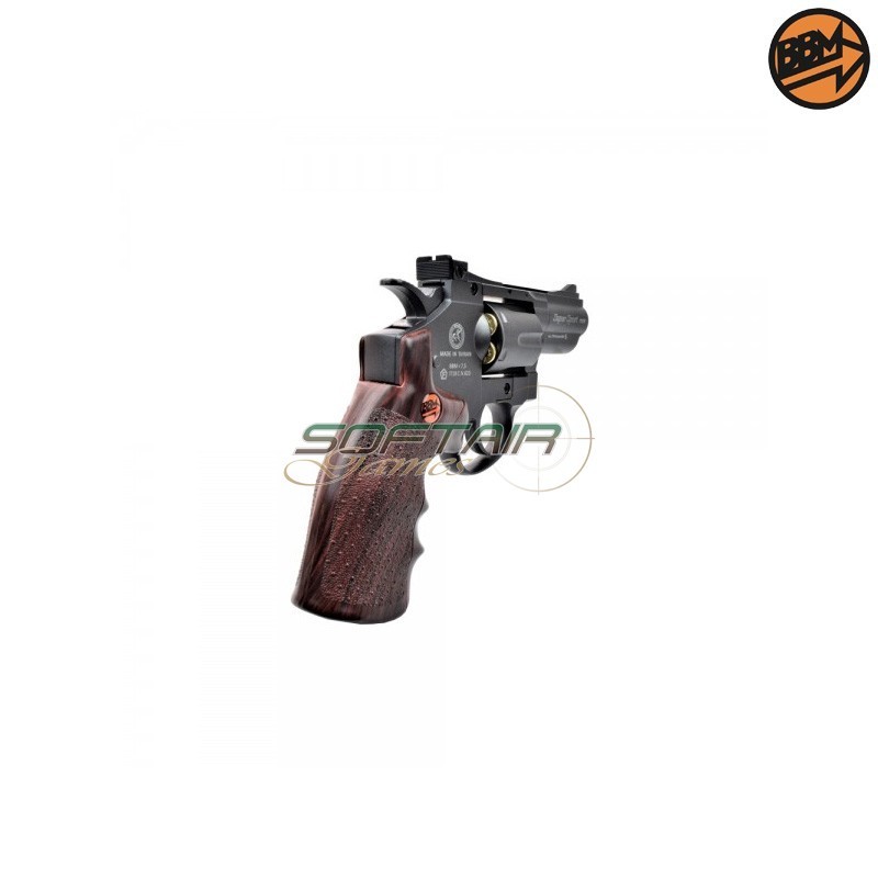 Revolver 2.5" Co2 Calibro 4.5mm Full Metal Nera C.N.823 Bruni (BR-708B)