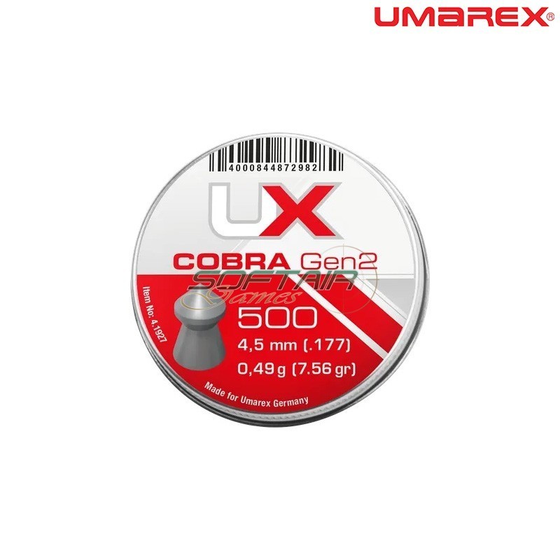 UX Cobra Gen.2 Pellets Caliber 4.5mm 0.49g x500 Umarex (UM-4.1927)