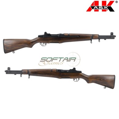 Fucile elettrico Full Metal & Real Wood M1 Garand Army Version A&K (AEK-M1AV)