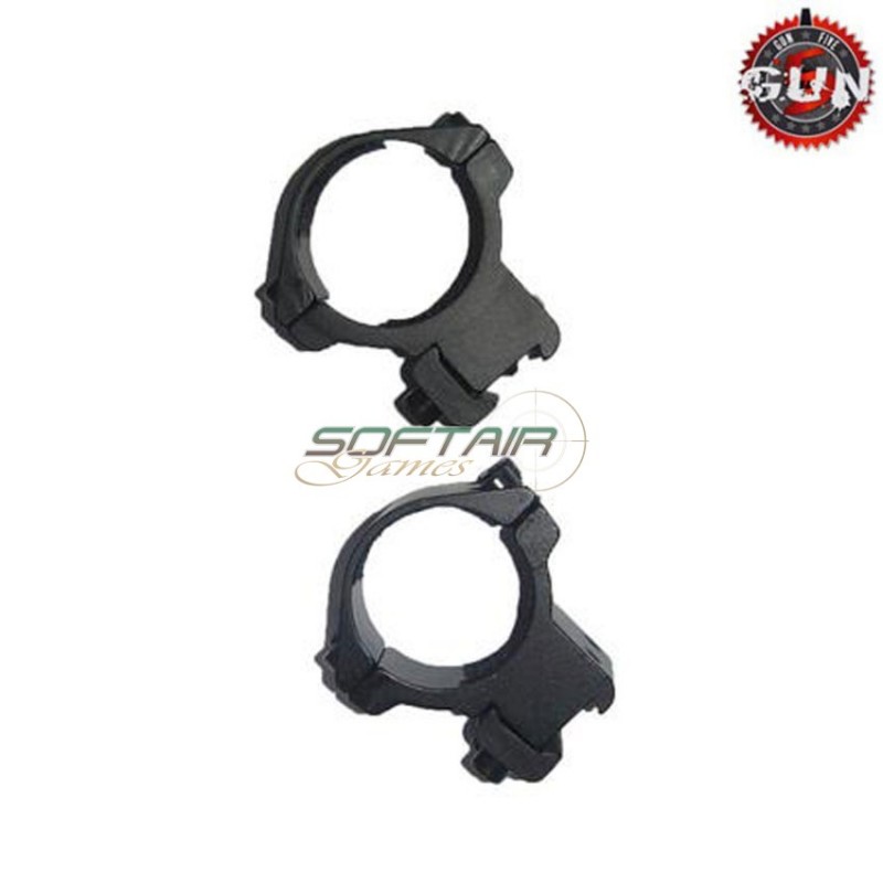 Attacchi 30mm Weaver Bassi Per Slitte 11mm Gun Five (gf-m3011l)