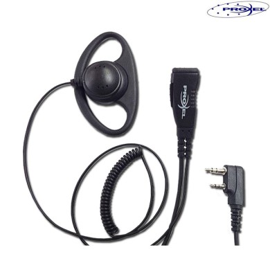 Auricolare Ptt/mic Con Supporto Tipo "d" Per Kenwood Type 2 Pin Proxel (pjd-d02c)