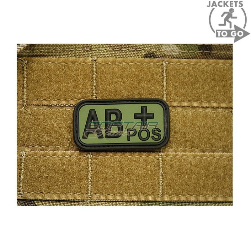 Patch 3d Pvc Gruppo Sanguigno Ab+ Olive Drab Jacket To Go (jtg-abpos-od) Patch 3d Pvc Gruppo Sanguigno Ab+ Olive Drab Jacket To Go (jtg-abpos-od)