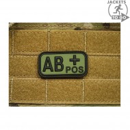 Patch 3d Pvc Blood Type Ab+ Olive Drab Jacket To Go (jtg-abpos-od)